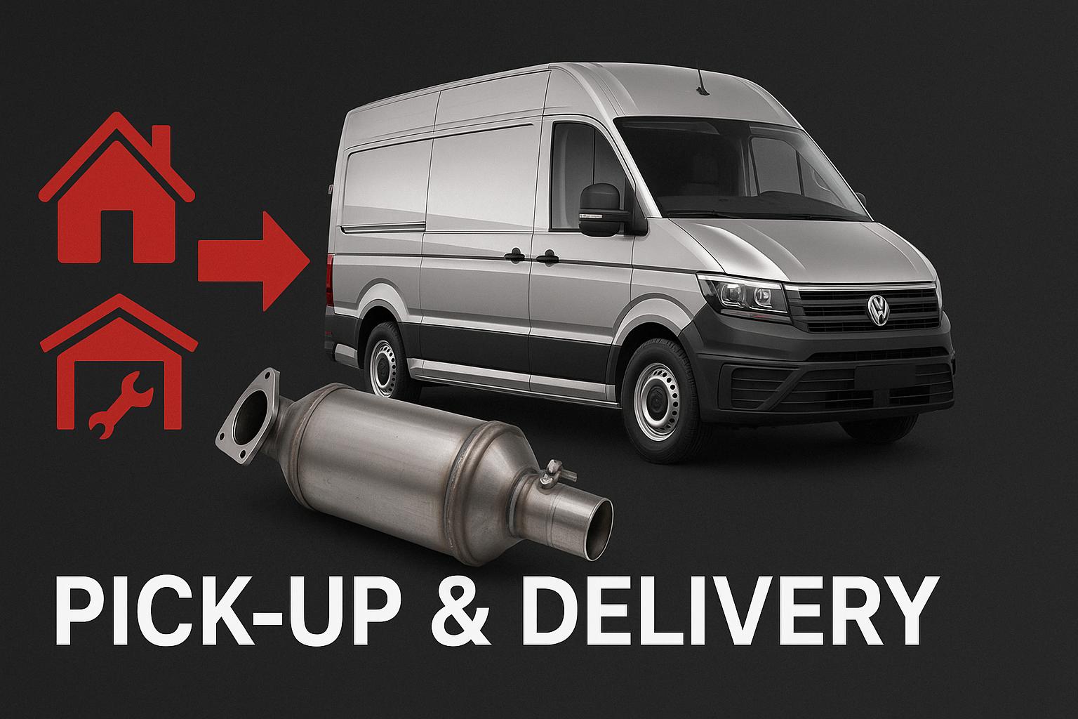 DPF MaxCare van offering pick-up and delivery service for DPF filter cleaning in the UK